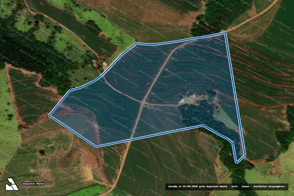 Imagem de satélite de Parte destacada dos lotes 140 e 111 da Gleba n° 3-A Colônia Adelaide - Parte 1 em Catanduvas - PR