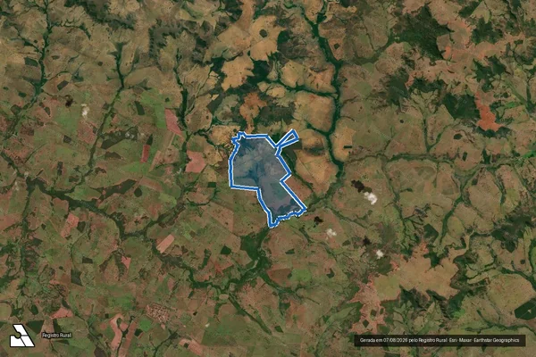 Imagem de satélite de Fazenda Seis Irmãos Palmito em Campina Verde - MG