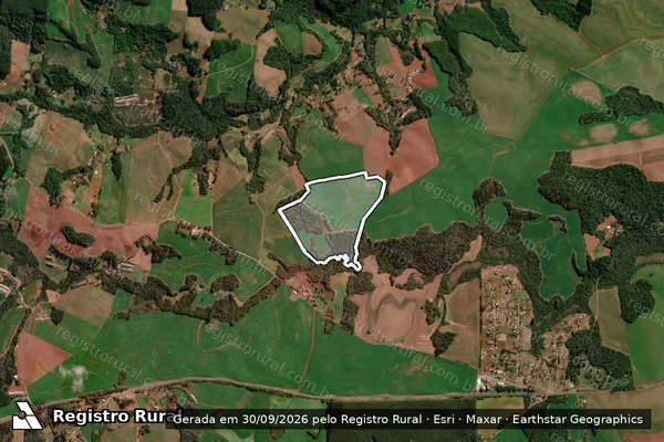 Imagem de satélite de LOTE 19 DA GLEBA 26-FB - Matrícula 7.553 em Francisco Beltrão - PR