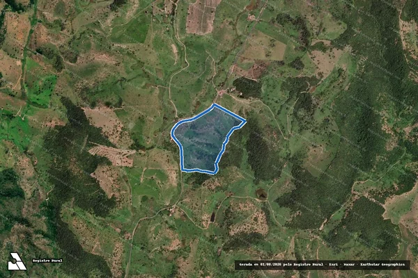 Imagem de satélite de Fazenda Santa Maria - Fazenda Santa Maria Gleba B em Pavão - MG