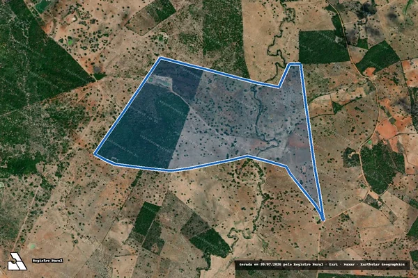 Imagem de satélite de FAZENDA OLHO VERDE - Parte 1 em Euclides da Cunha - BA