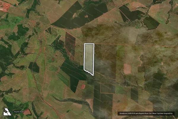 Imagem de satélite de FAZENDA JURUÁ - 001 em Inocência - MS