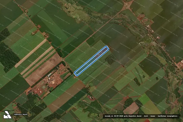 Imagem de satélite de Parte do Lote rural 06 da Quadra 42 - Parcela 1 em Fátima do Sul - MS