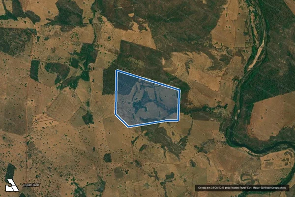 Imagem de satélite de FAZENDA CÓRREGO DA OLARIA - FAZENDA CÓRREGO DA OLARIA em Gurinhatã - MG