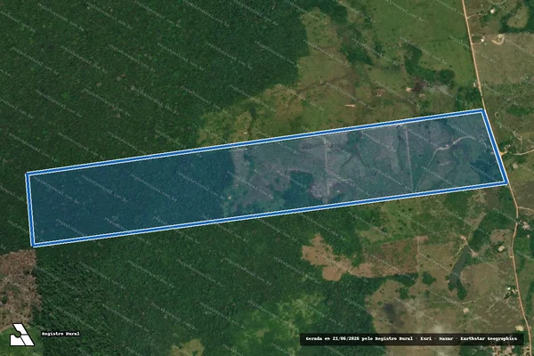 Imagem de satélite de SÍTIO PÉ NA JACA ? GLEBA CUPARI - Parte 1 em Rurópolis - PA