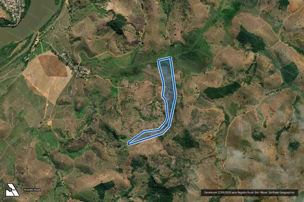 Imagem de satélite de FAZENDA VALE VERDE - Gleba 01 em Fernandes Tourinho - MG