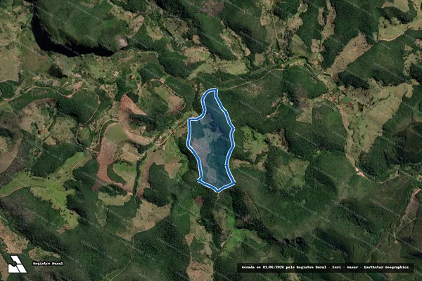 Imagem de satélite de Fazenda Córrego Brejauba - Parte 3 em Ladainha - MG