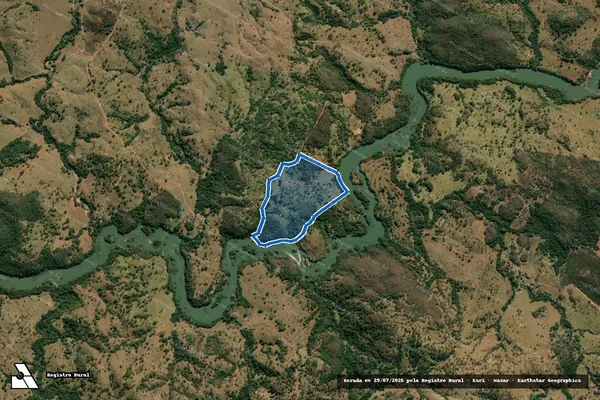 Imagem de satélite de FAZENDA PRAINHA - Parte 1 em Pires do Rio - GO