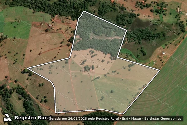 Imagem de satélite de FAZENDA TRES BARRAS - Parcela 1 em Prata - MG