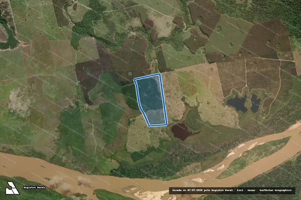 Imagem de satélite de FAZENDA ILHA DAS POMBAS - 002 em Belmonte - BA