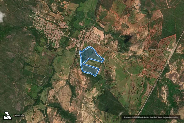 Imagem de satélite de FAZENDA TABUA - GLEBA 01 em Joaquim Felício - MG