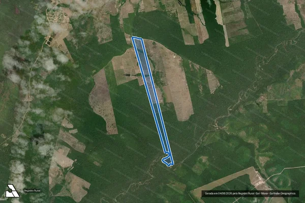 Imagem de satélite de SITIO SÃO JOÃO  - LOTE 131 em Cantá - RR