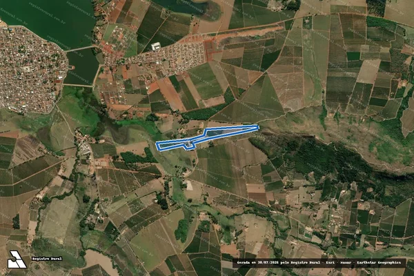 Imagem de satélite de SÍTIO TABOÃO - GLEBA 01 em Campo do Meio - MG