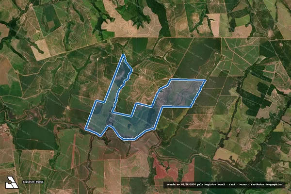 Imagem de satélite de FAZENDA NOSSA SENHORA LOURDES - Gleba 3 em Cruzeiro do Oeste - PR