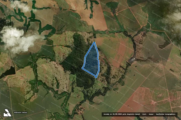 Imagem de satélite de Fazenda Arrozal - Parte 1 em Nazário - GO