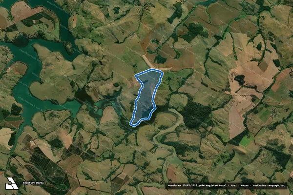Imagem de satélite de Fazenda Morro das Flores - Parte 1 em Passos - MG