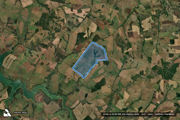 Imagem de satélite de FAZENDA CACHOEIRA II - Parte 1 em Riolândia - SP