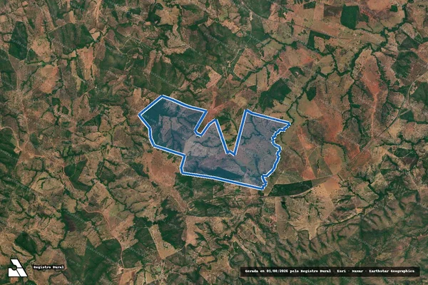 Imagem de satélite de FAZENDA VALE DO BOI - Parcela 1 em Minaçu - GO