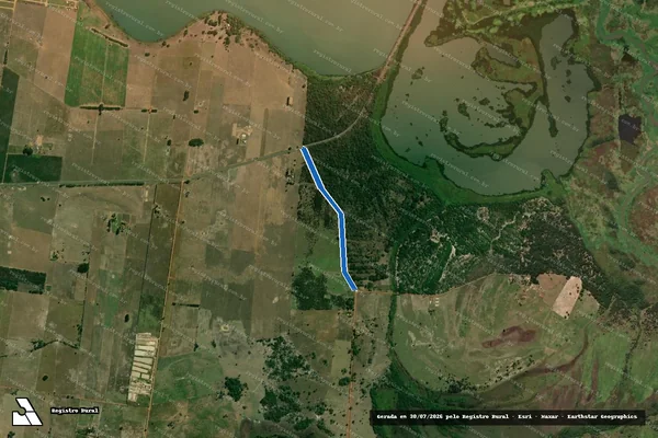 Imagem de satélite de Reassentamento Populacional Rural Santo Antônio - ESTRADA-9 em Caiuá - SP