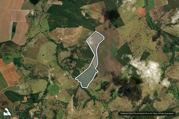 Imagem de satélite de Fazenda São Geraldo - Gleba 02 em Bom Despacho - MG