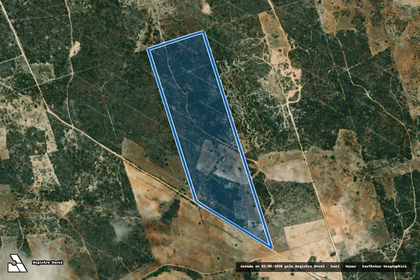 Imagem de satélite de PROJETO DE ASSENTAMENTO TRÊS CORAÇÕES - LOTE 59 - Parte 1 em Serra Caiada - RN