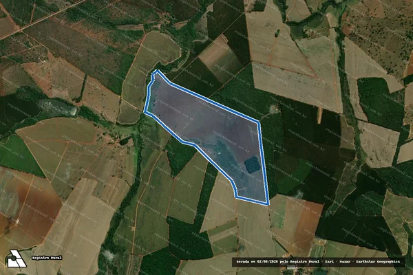 Imagem de satélite de Fazenda Cigano - Parcela 1 em Pompéu - MG