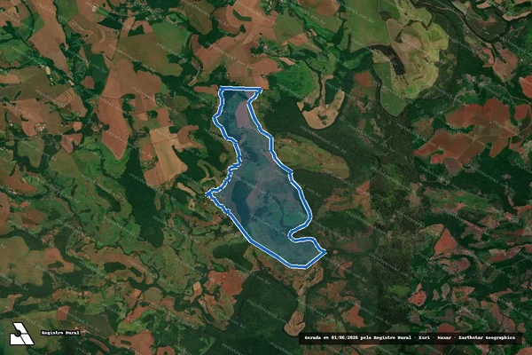 Imagem de satélite de LOTE Nº 19, DA GLEBA Nº 21 DO IMÓVEL CATANDUVAS - Matrícula 12.171 em Espigão Alto do Iguaçu - PR