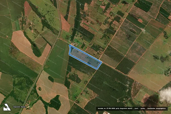 Imagem de satélite de Lote 13 ? Projeto de Assentamento Primavera - Parte 1 em Jaraguari - MS