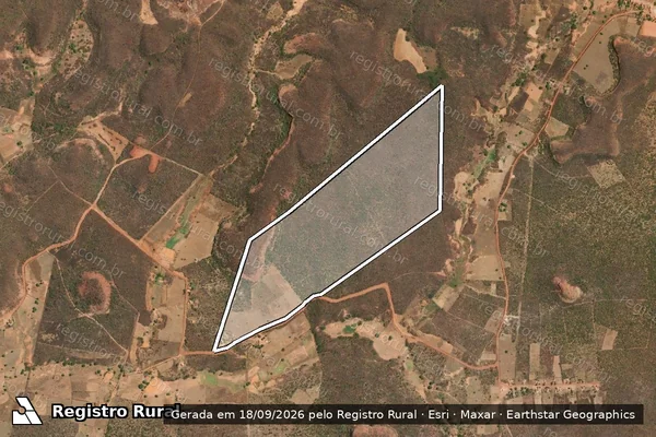 Imagem de satélite de BAIXÃO DO JACÚ DA DATA FORMOSA - Parcela 1 em São João do Piauí - PI