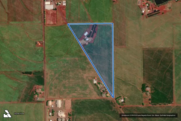 Imagem de satélite de Lote n° 55, da Gleba ?D? do Projeto Integrado de Colonização Ocoí - em São Miguel do Iguaçu - PR