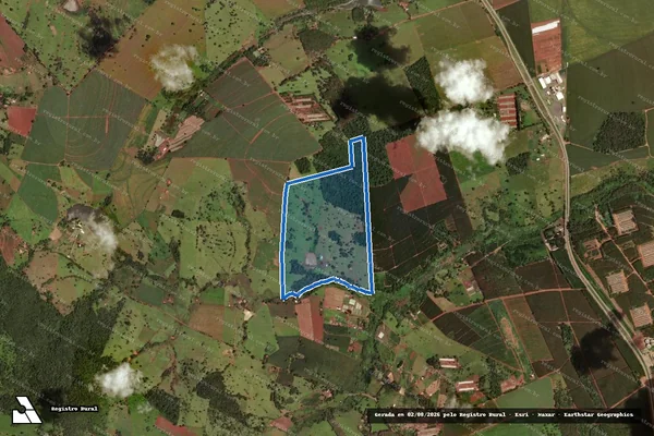 Imagem de satélite de FAZENDA SÃO PEDRO - ÁREA REMANESCENTE em Inhumas - GO