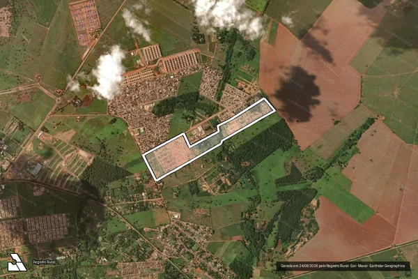 Imagem de satélite de Estância Nossa Senhora Aparecida - Parcela 1 em Rondonópolis - MT