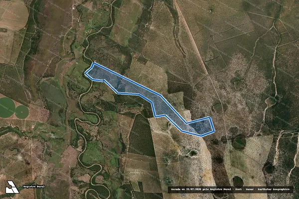 Imagem de satélite de FAZENDA RODEIO ? GLEBA 01 - Parte 1 em São Romão - MG