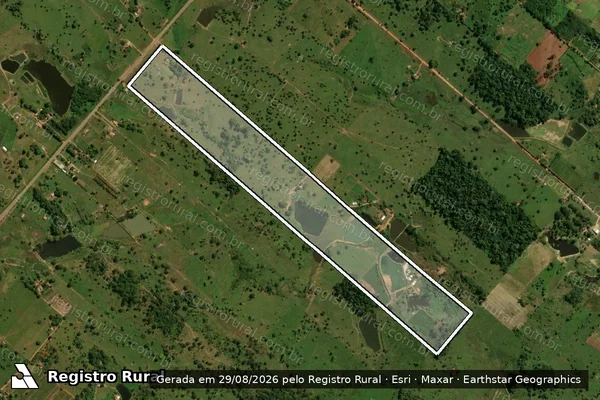 Imagem de satélite de Lote 20 da Gleba 50 do PF Jaru Ouro Preto - Parcela 1 em Mirante da Serra - RO