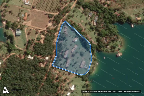 Imagem de satélite de Rancho Amigos do Caju - Parcela 1 em Delfinópolis - MG