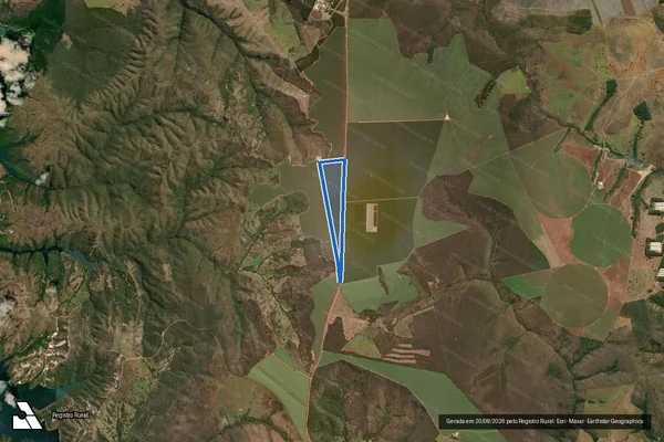 Imagem de satélite de Fazenda Candieiro dos Carvalhos ? Gleba B - Parte 1 em Luziânia - GO