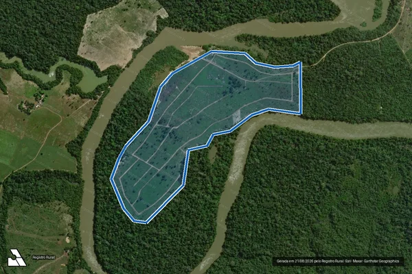 Imagem de satélite de LOTE DE TERRA RURAL N° 20, GLEBA ALIANÇA - LOTE DE TERRA RURAL N° 20 em Porto Velho - RO