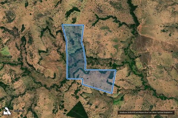 Imagem de satélite de FAZENDA DOIS IRMÃOS,LOTEAMENTO TIRIRICA,LOTES 11,12,06,09 - 002 em Brasilândia do Tocantins - TO