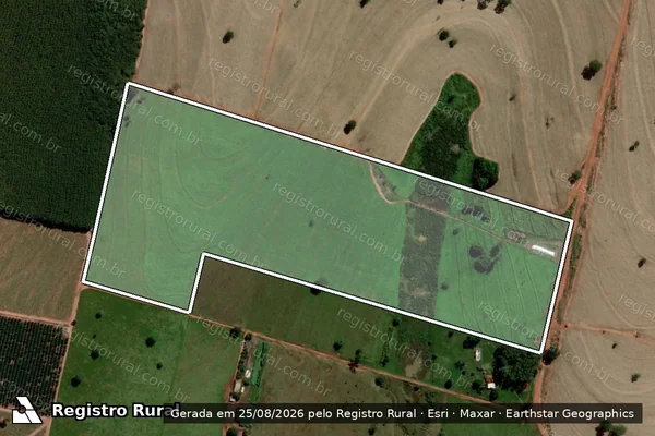 Imagem de satélite de Fazenda Boa Esperança - Parcela 1 - GLEBA D em Santa Rita d'Oeste - SP