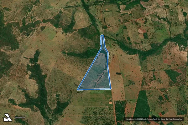 Imagem de satélite de Fazenda Arrozal - Área 1 em Anastácio - MS