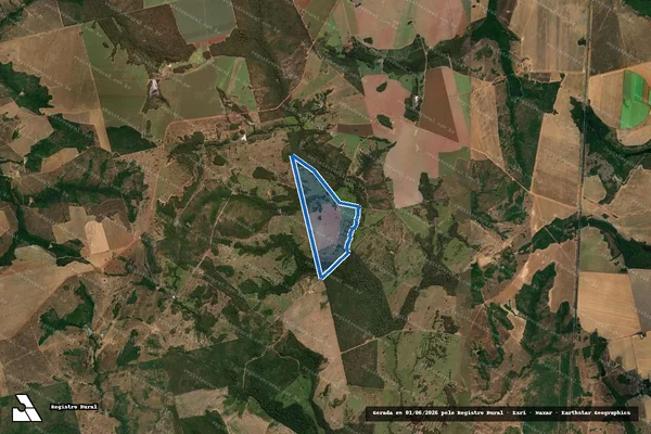 Imagem de satélite de FAZENDA NOVA ESPERANÇA Lote 18-A Loteamento nº 06 Cachoeira - 001 em Figueirópolis - TO