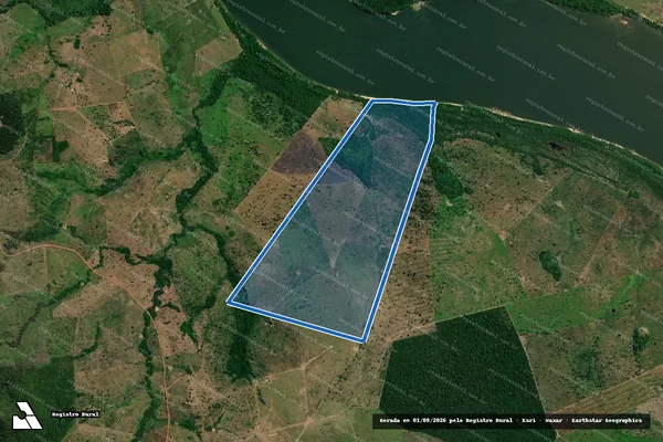 Imagem de satélite de FAZENDA TOCA DO NELORE - Parte 1 em Palestina do Pará - PA