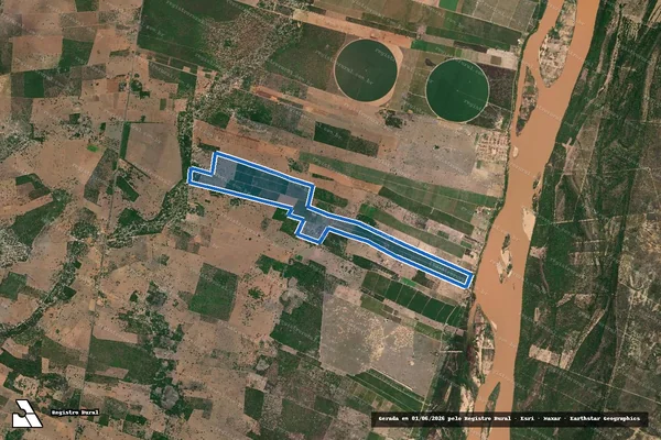 Imagem de satélite de FAZENDA VÁRZEA ALEGRE - PARTE 1 em Carinhanha - BA