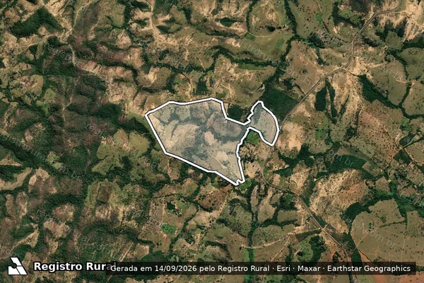 Imagem de satélite de Fazenda Bocainas e Saco Preto - Parte 1 em Paineiras - MG
