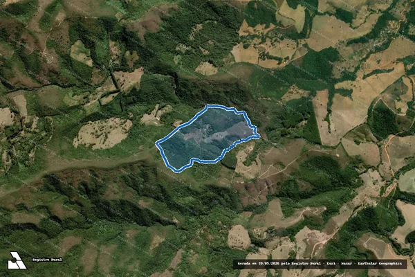 Imagem de satélite de Papagaio - Parte 1 em Aiuruoca - MG