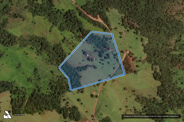 Imagem de satélite de FAZENDA PASSA TRÊS - 001 em Santa Rosa de Goiás - GO