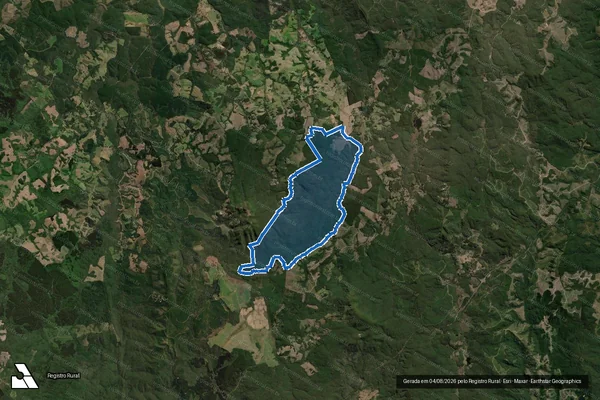 Imagem de satélite de Fazenda Santa Paula em Jaguariaíva - PR