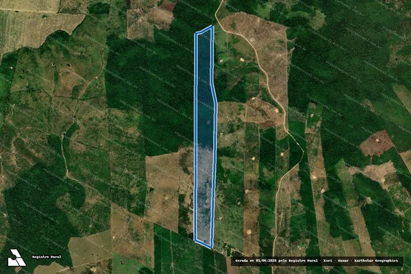 Imagem de satélite de P.A RIO BONITO/FAZENDA SILVA/LOTE 72 - Parcela 1 em Bom Jesus das Selvas - MA