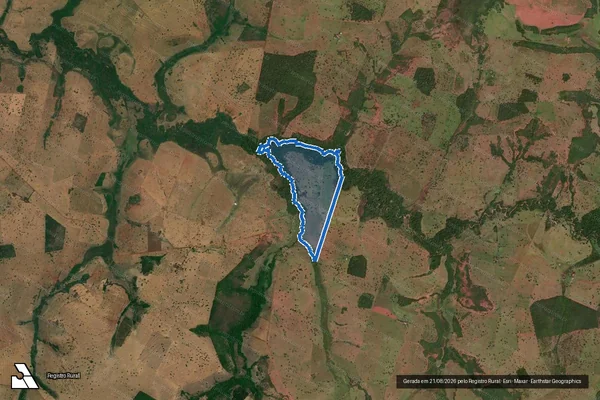 Imagem de satélite de Fazenda Kanaxue - Parcela 1 em Campina Verde - MG
