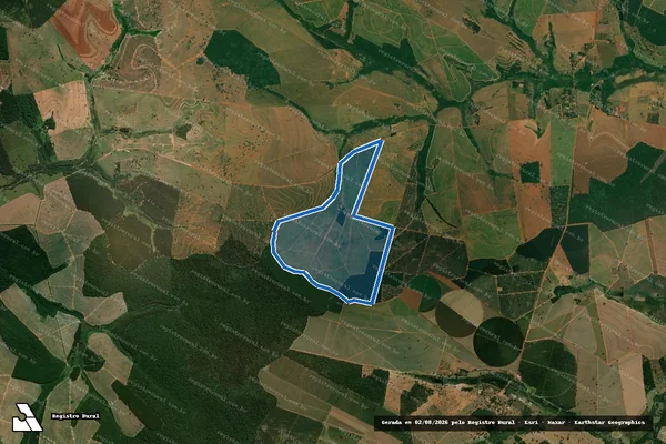 Imagem de satélite de FAZENDA TAIUVA - Parte 1 em Iacanga - SP